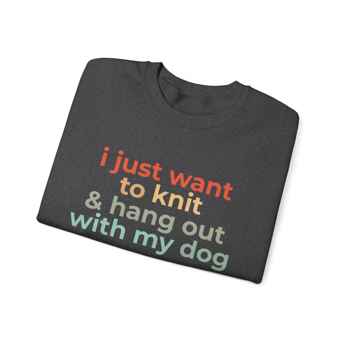 Knit & Dog Lover Sweatshirt – Cozy Gift for Knitters