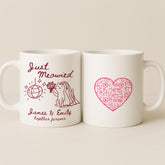 Personalized Just Meowied Cat Mug with Interactive QR Heart