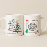 Snowman Christmas Tree Mug with Interactive QR Code