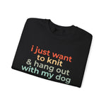 Knit & Dog Lover Sweatshirt – Cozy Gift for Knitters