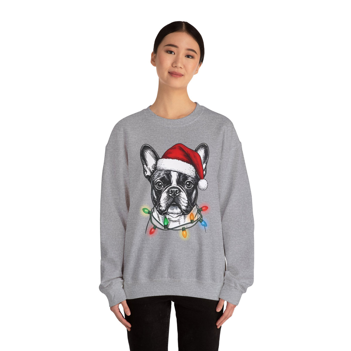 Personalized Christmas Dog Sweatshirt – Custom Breed & Name Holiday Gift