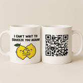 I Can’t Wait to Squeeze You Again Mug with Interactive QR Code