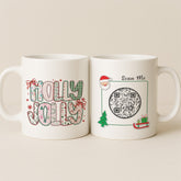 Holly Jolly Couple Mug with Interactive QR Code