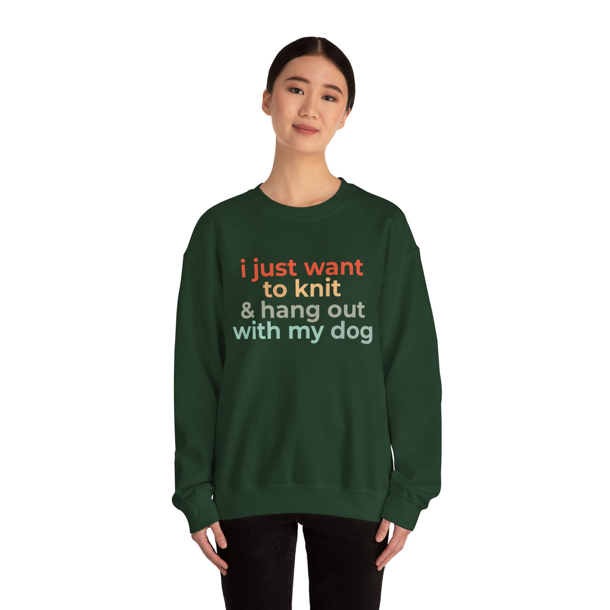 Knit & Dog Lover Sweatshirt – Cozy Gift for Knitters