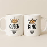King and Queen Personalized Mug with Interactive QR Code