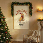 Christmas Dog Memorial Canvas/ Poster- Spending the Holidays with the Angels