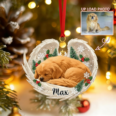 Memorial Angel Wings Ornament for Pet Lovers – Custom Photo Acrylic Keepsake