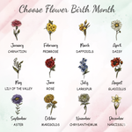 Birth Flower Garden Stained Glass Suncatcher Ornament for Grandma – Personalized Month Bloom Window Keepsake