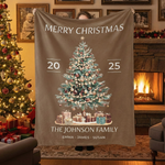Personalized Family Tree Multigeneration Custom Blanket