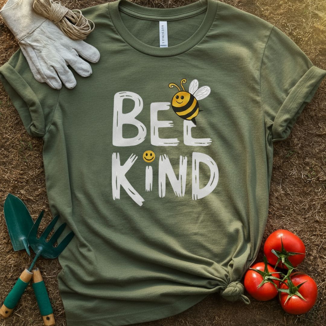 Bee Kind Funny Shirt, T-Shirt for Gardeners & Plant Lovers