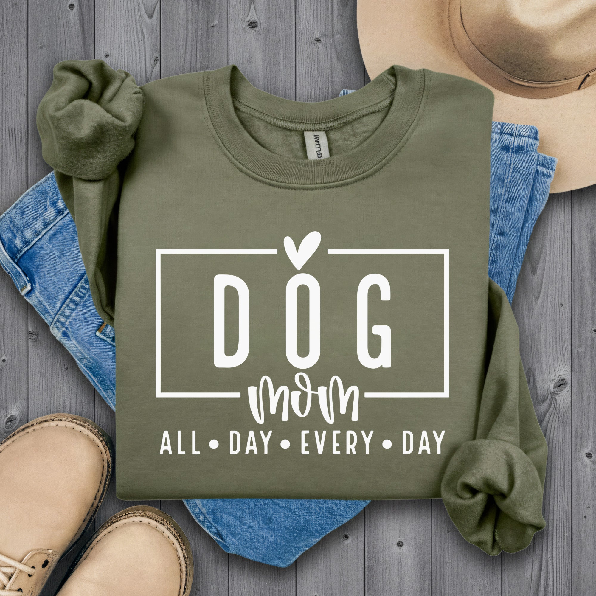 Dog Mom Sweatshirt All Day Every Day Edition