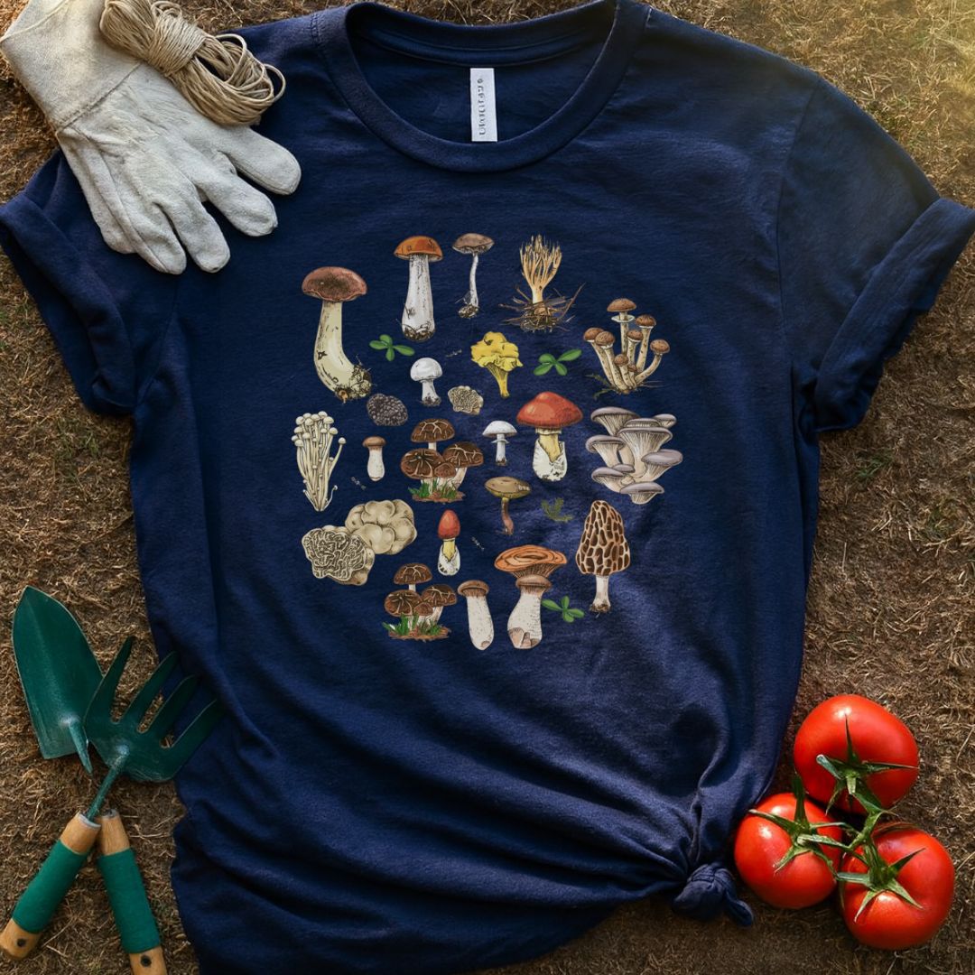 The Mushroom Species Shirt, T-Shirt for Gardeners & Plant Lovers