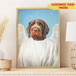 Custom Dog Loss Sympathy Gift - Traditional Angel Pet Portrait Wall Art