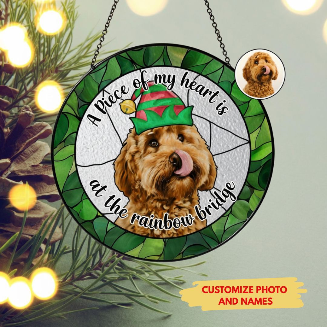 Personalized Rainbow Bridge Dog Ornament