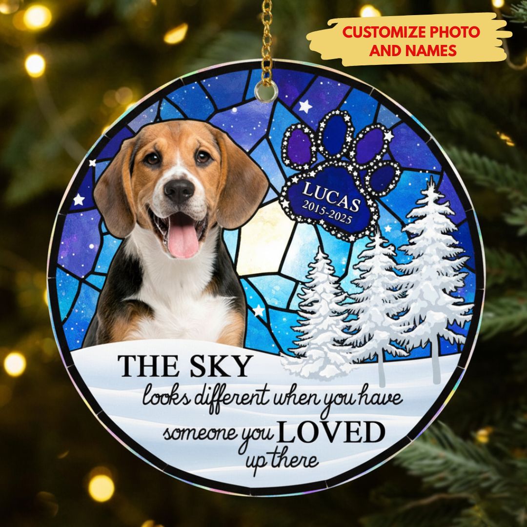Custom Paw Print Pet Memorial Ornament