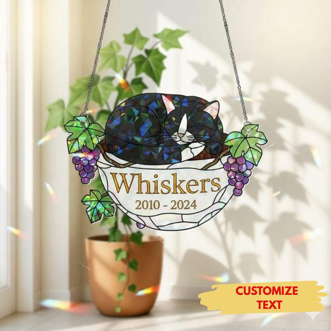 Custom Pet Loss Suncatcher Ornament