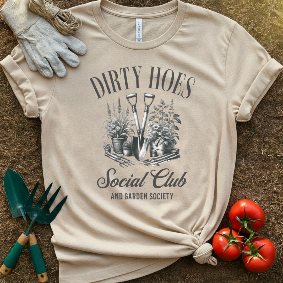 Dirty Hoes Social Club Shirt, T-Shirt for Gardeners & Plant Lovers