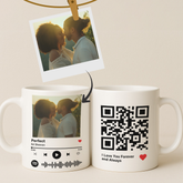 Personalized Couple Mug – Custom Photo, Spotify Code & QR Love Message