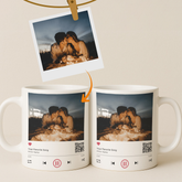 Personalized Music Player Mug – Custom Photo, Song, Artist & Spotify QR Code