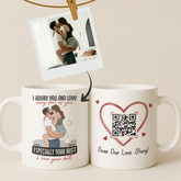 I Adore You Especially Your Butt Mug – Funny Personalized Couple Interactive QR Mug