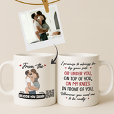 Promise To Always Be By Your Side - Personalized Interactive QR Mug