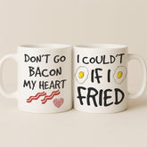 Don't Go Bacon My Heart Interactive QR Mug – Funny Bacon & Egg Couple Gift