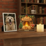 Memorial Fireplace Ornament for Pet Lovers – Custom Name Acrylic Keepsake