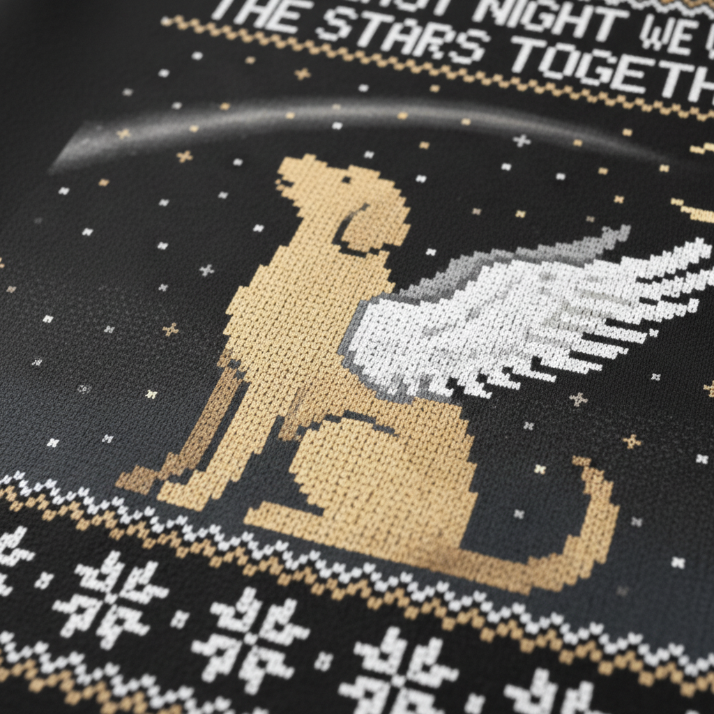 Angel Dog Memorial Ugly Sweatshirt for Grieving Owners