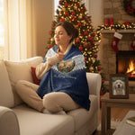 "In Loving Memory" Angel Wings Dog Memorial Blanket - Starry Night Keepsake