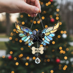 Angel Wings Paw Print Suncatcher Ornament