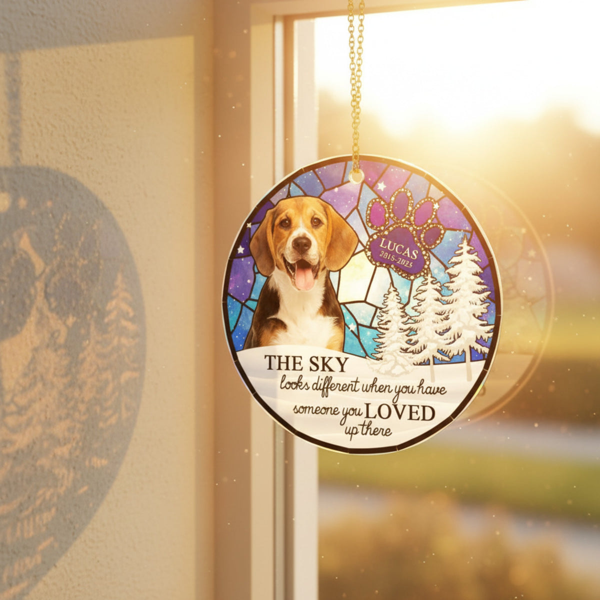 Custom Paw Print Pet Memorial Ornament