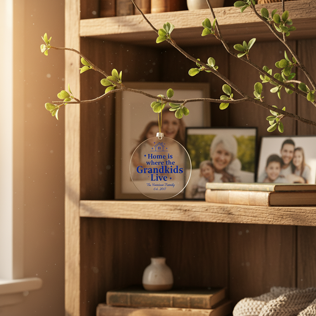"Grandkids Live" Personalized Acrylic Ornament