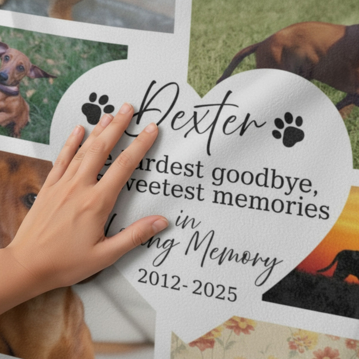 Dog Loss Keepsake Blanket | Custom Fleece/Sherpa Pet Remembrance Gift