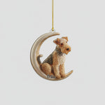 Dog Loss Sympathy Gift Ornament - Pet On The Moon Christmas Tree Decor