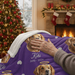 Custom Dog Loss Sympathy Gift - Photo Pattern Personalized Fleece/Sherpa Throw