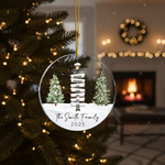 Family Signpost Personalized Acrylic Ornament