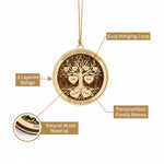 Personalized Family Tree Christmas 3 Layered Wooden Ornament