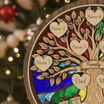 Family Tree Personalized Suncatcher Ornament
