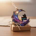 Pet Memorial Suncatcher – Galaxy Stained Glass Dog Keepsake