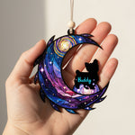 Pet Memorial Suncatcher – Galaxy Stained Glass Dog Keepsake