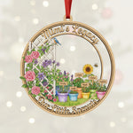 Garden Sprouts Transparent Acrylic Ornament for Grandma – Personalized Family Gift