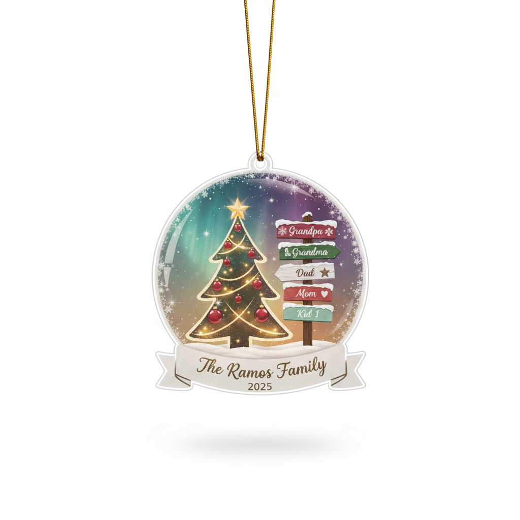 Generations Family Personalized Acrylic Ornament