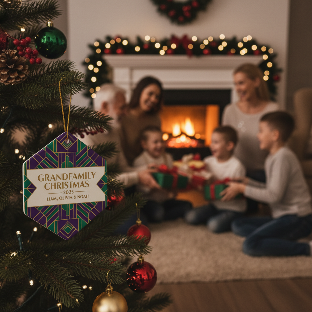 Grandfamily Christmas Personalized Ornament for Family