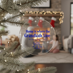 "Grandkids Live" Personalized Acrylic Ornament for Grandparents