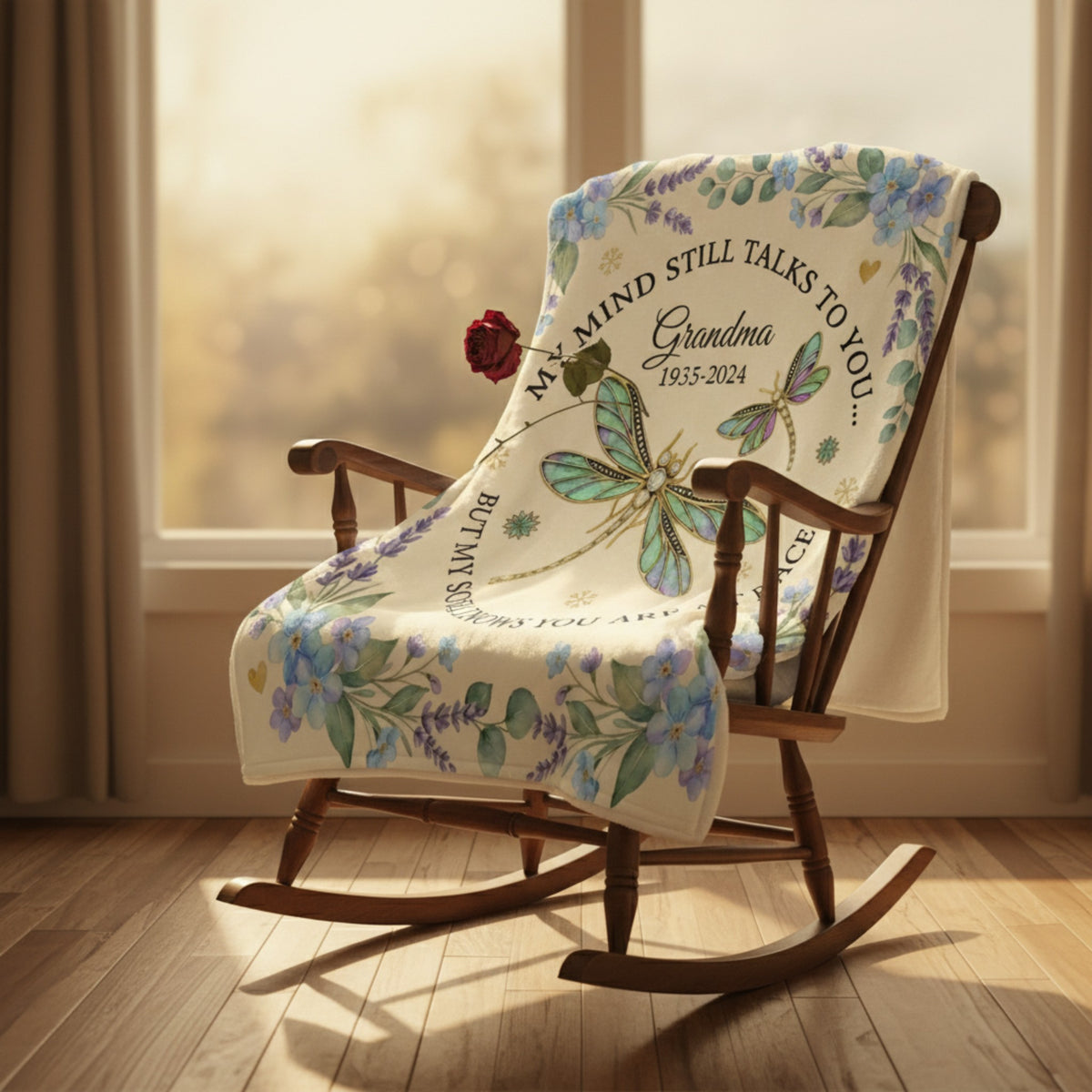 Personalized Grandma Memorial Blanket – Custom Name & Years