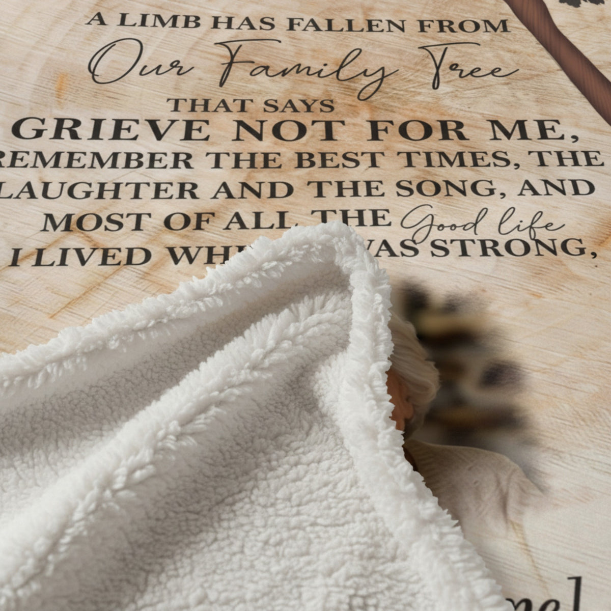 Grandma Memorial Personalized Blanket – Custom Photo & Years