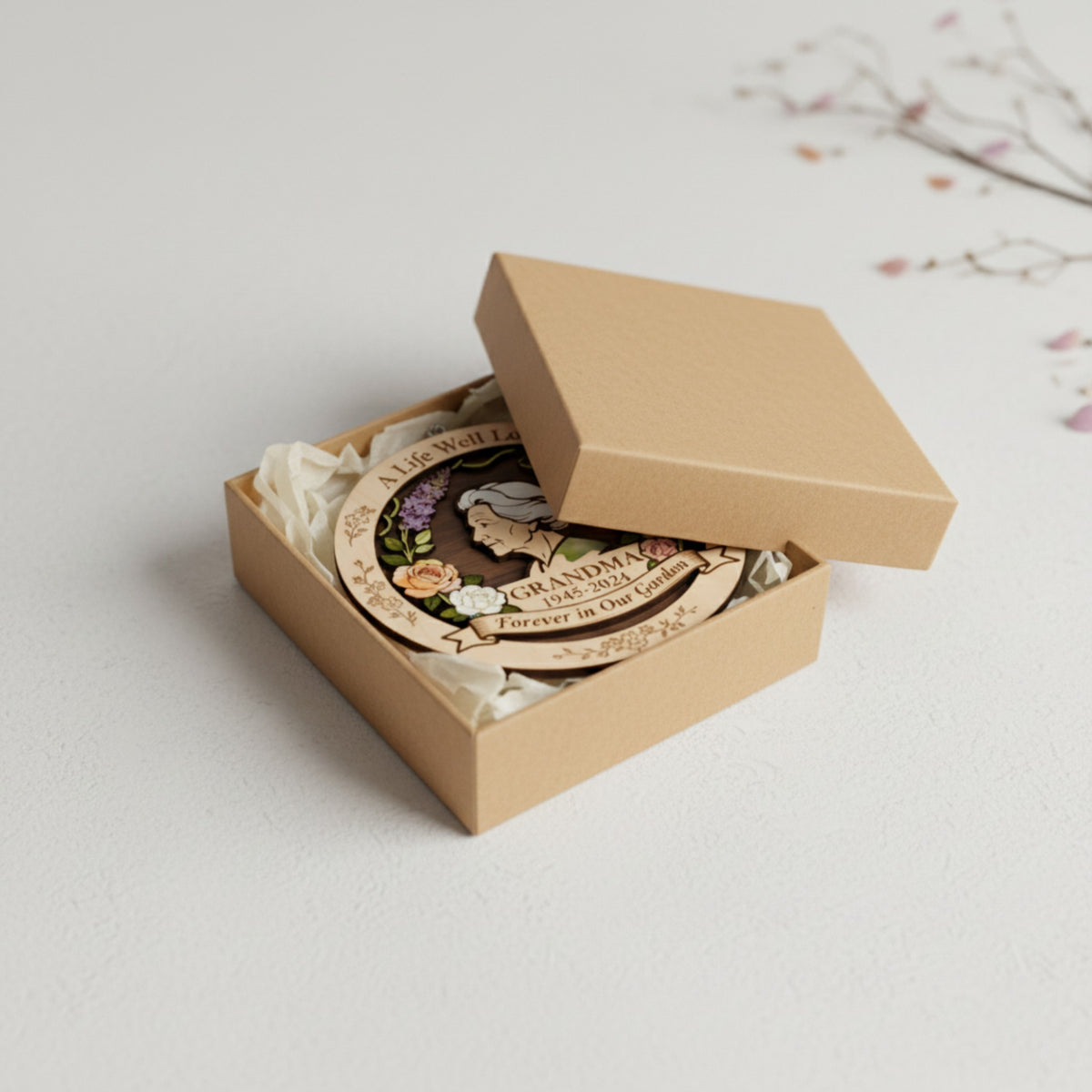 Grandma Memorial Wooden Ornament – Touching Remembrance Gift