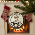 Grandma Memorial Wooden Ornament – Custom Photo & Names