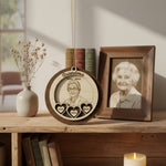 Grandma Memorial Wooden Ornament – Custom Photo & Names