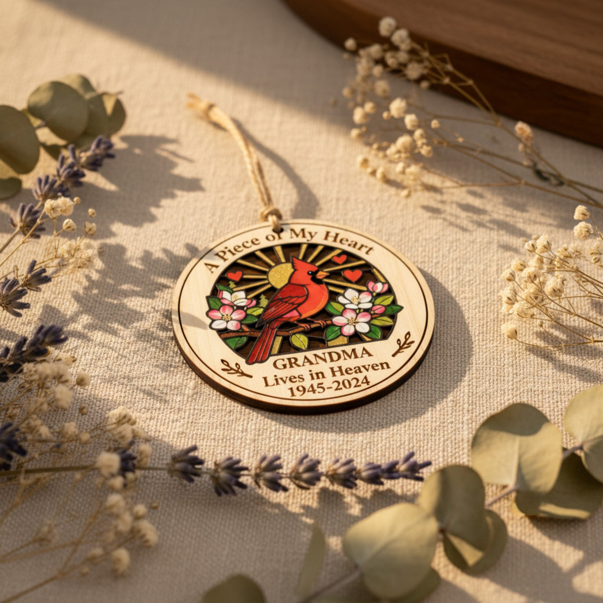 Grandma Memorial Wooden Ornament – In Loving Memory Gift